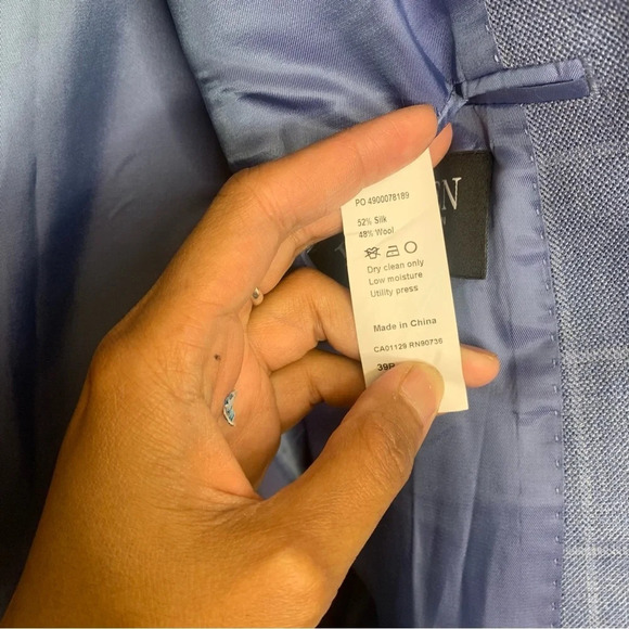 Lauren Ralph Lauren Wool Silk Blend Blue Contemporary Blazer Size 39R - Picture 6 of 14